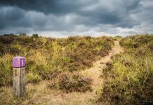 Dreigende lucht boven het Groote Zand