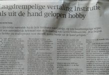 Het RD over mijn Institutie-vertaling